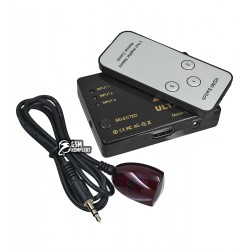 Разветвитель HDMI на 3 порта HDMI, с пультом