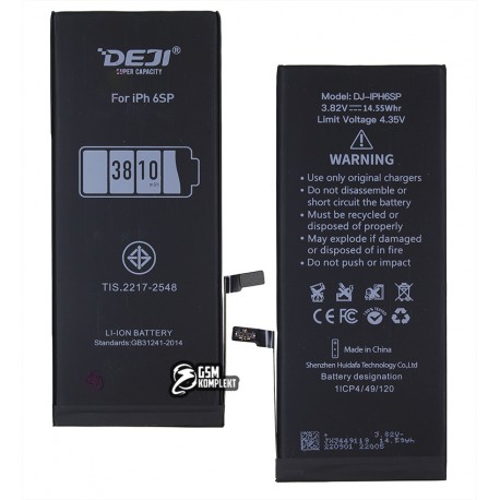 Акумулятор Deji для Apple iPhone 6S Plus, Li-ion, 3,82 B, 3810 мАг, Original IC