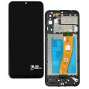 Дисплей для Samsung A042 Galaxy A04E (2022), черный, с рамкой, High quality