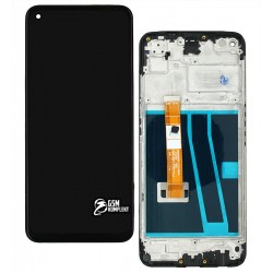 Дисплей Oppo A52, Oppo A72, Oppo A92, із сенсорним екраном (дисплейний модуль), чорний, з рамкою, High Copy