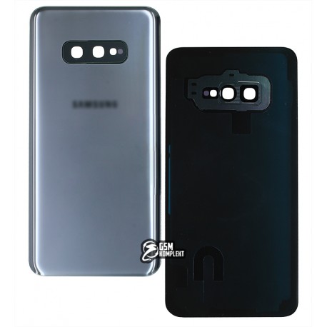 Задняя панель корпуса для Samsung G970 Galaxy S10e, черный, со стеклом камеры