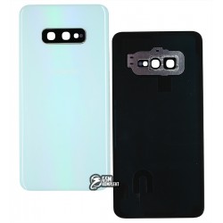 Задня панель корпуса для Samsung G970 Galaxy S10e, білий, із склом камери