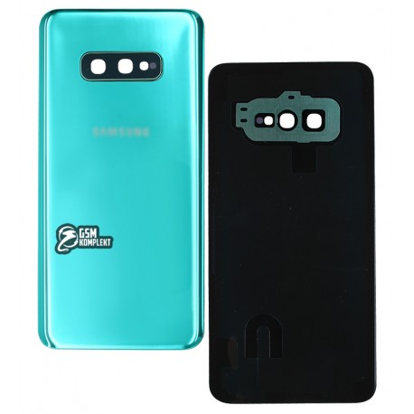 Задня панель корпуса для Samsung G970 Galaxy S10e, зелений, із склом камери