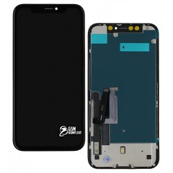 Дисплей для Apple iPhone XR, черный, с рамкой, копия, (TFT), JK Дисплей для Apple iPhone XR, черный, с рамкой, копия, (TFT), JK
