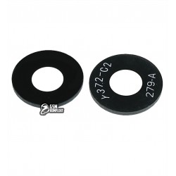 Скло камери для Samsung A035 Galaxy A03, чорний, без рамки, комплект 2 шт.