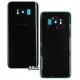 Задняя панель корпуса для Samsung G950F Galaxy S8, G950FD Galaxy S8, черная, со стеклом камеры, полная, Original (PRC), midnight black