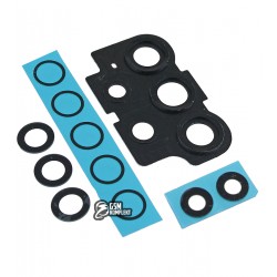 Скло камери для Samsung A536 Galaxy A53 (2022), з чорною рамкою, комплект 5 шт.