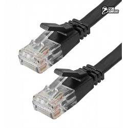 Патч-корд литий, 2м,.8Р8С- 8Р8С, CAT6, чорний, плоский, 32AWG*4P*(BCu)