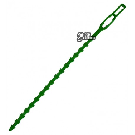 Стяжки кабельные узелковые тип ЁЛОЧКА 165мм, зелёные, (100шт.)