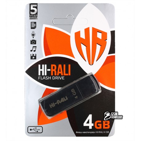 Флешка 4 Gb Hi-Rali USB Flash Disk, Taga black