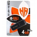 Флешка 4 Gb, Hi-Rali USB Flash Disk, Taga black, пластик