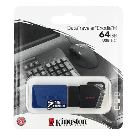 Флешка 64Gb, Kingston DataTraveler Exodia M, USB3.2, DTXM/64Gb