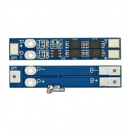 BMS Контроллер заряда-разряда 2-х Li-Ion HX-2S-A10 7.4V 8A