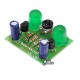 DIY конструктор "Световой эффект мультивибратор-мигалка", 2 зеленых светодиода K122G Набор|34х37х21mm; Ucc=5-9V; 35mA; 3-30Hz;|