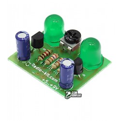 DIY конструктор "Світловий ефект мультивібратор-мигалка", 2 світлодіоди K122G Набор|34х37х21mm; Ucc=5-9V; 35mA; 3-30Hz;| DIY конструктор "Світловий ефект мультивібратор-мигалка", 2 світлодіоди K122G Набор|34х37х21mm; Ucc=5-9V; 35mA; 3-30Hz;|