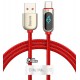 Кабель Type-C - USB, Baseus Display Fast Charging Data Cable, 5A, 1 метр, catsk-09 красный