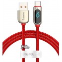 Кабель Type-C - USB, Baseus Display Fast Charging Data Cable, 5A, 1 метр, catsk-09 червоний