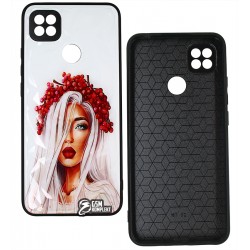 Чехол для Xiaomi Redmi 9C, Redmi 10A, Redmi 10A, Ladies Ukrainian Girl Prism, пластик-силикон