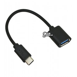 Кабель Type-C - USB гнездо, OTG, USB3.0, черный