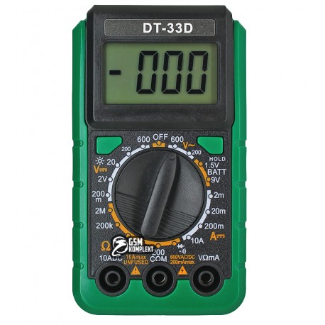 Мультиметр цифровой HandsKit DT-33D, с подсветкой
