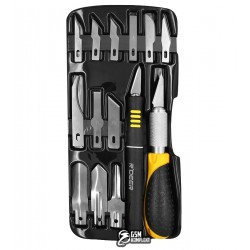 Набор скальпелей R'Deer RT-M114, 14в1, ножи для резьбы по дереву Набор скальпелей R'Deer RT-M114, 14в1, ножи для резьбы по дереву