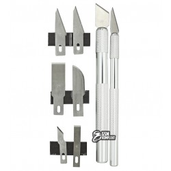 Набір скальпелів R'Deer RT-M108, 8в1, ножі для різьблення по дереву