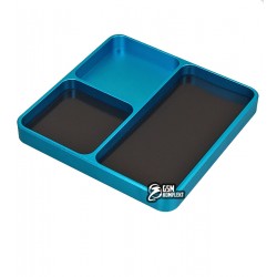 Металевий лоток з магнітним матом AIDA A-03, 3х секційний, для збору гвинтів та запчастин при розбиранні