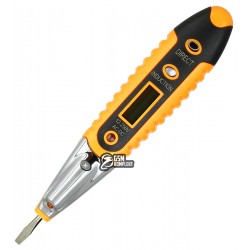 Отвертка индикаторная AC-DC 12V-250V, с цифровой индикацией и LED подсветкой Отвертка индикаторная AC-DC 12V-250V, с цифровой индикацией и LED подсветкой