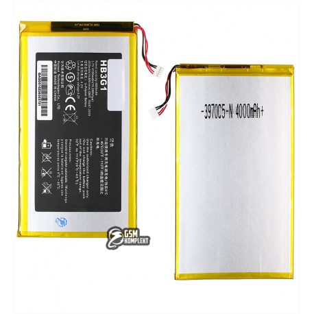 Аккумулятор HB3G1 для Huawei MediaPad (S7-301u), Li-Polymer, 4,2 B, 4100 мАч, без логотипа