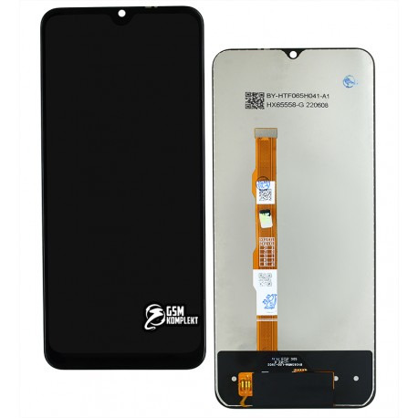 Дисплей для Vivo Y15S, черный,с сенсорным экраном (дисплейный модуль), черный