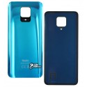 Задняя панель корпуса для Xiaomi Redmi Note 9S, Redmi Note 9 Pro, Redmi Note 9 Pro Max, синяя (Aurora Blue), 64 MP, Уценка, в нижней части маленькие вздутия