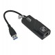 LAN переходник USB - Ethernet (штекер USB3.0- гнездо RJ-45),с проводом, черный