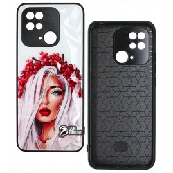 Чохол для Xiaomi Poco C40, Redmi 10C, Ladies Ukrainian Girl Prism, пластик-силикон