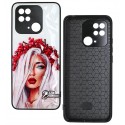 Чехол для Xiaomi Poco C40, Redmi 10C, Ladies Ukrainian Girl Prism, пластик-силикон