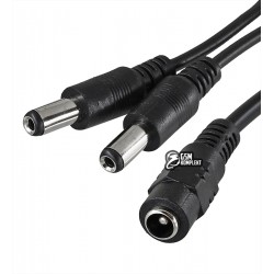 Розгалужувач живлення DC, 2 штекери 5,5\2,1мм на гніздо 5,5\2,1мм, 0,5м