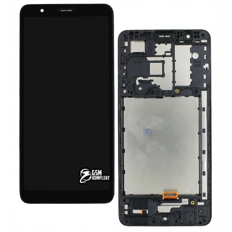 Дисплей для Samsung A013 Galaxy A01 Core, чорний, High Copy, з рамкою