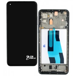 Дисплей Xiaomi Mi 11 Lite, Mi 11 Lite 5G, чорний, з рамкою, High Copy, (OLED)