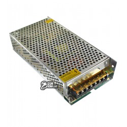 Блок живлення для LED стрічки 12В, 16.6А, 200Вт, "S" стабілізований імпульсний адаптер, металевий корпус