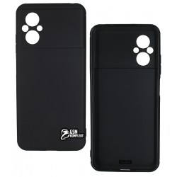 Чехол для Xiaomi Poco M5, Joy (Black Matt ), матовый силикон, черный