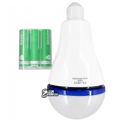 Лампочка (аккумуляторная 18650) 30Вт, в патрон Е27, энергосберегающая (LED)