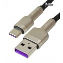 Кабель Type-C USB, Baseus Cafule Metal, 66 Вт, 1 метр, чорний