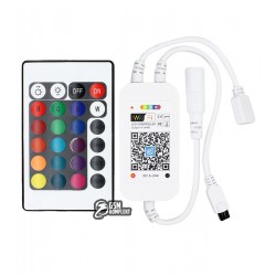 Контролер RGB WiFi для LED стрічки, 12А (24 кнопки) Контролер RGB WiFi для LED стрічки, 12А (24 кнопки)