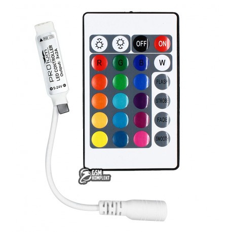 Контролер RGB для LED стрічки, Mini, 6А (24 кнопки)