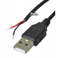Штекер питания USB с проводом 2pin, 1метр