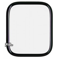 Захисне оргскло для Apple Watch 45mm, Polycarbone, 3D, з фаскою, чорне Захисне оргскло для Apple Watch 45mm, Polycarbone, 3D, з фаскою, чорне