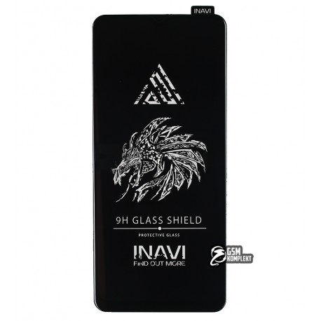 Захисне скло для Samsung A03, Inavi Premium, 2.5D, Full Glue, чорне