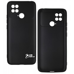 Чехол для Xiaomi Poco C40, Joy (Black Matt ), матовый силикон, черный Чехол для Xiaomi Poco C40, Joy (Black Matt ), матовый силикон, черный
