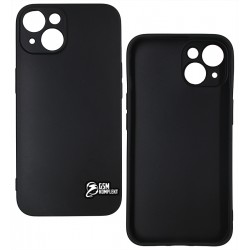 Чехол для iPhone 14 (6.1"), Joy (Black Matt ), матовый силикон, черный