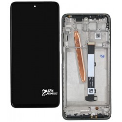 Дисплей Xiaomi Poco X3, Poco X3 NFC, Poco X3 Pro, чорний, з сенсорним екраном, з рамкою, High Copy, M2102J20SG, M2102J20SI