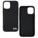 Чехол для iPhone 12 mini (5,4 ), Joy (Black Matt ), матовый силикон, черный